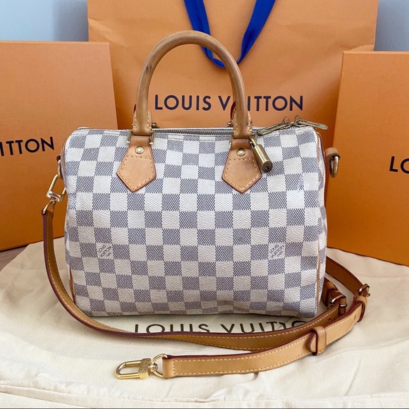 💎✨LIKE NEW✨💎 Speedy Bandouliere 25 Damier Azur - Picture 3 of 15
